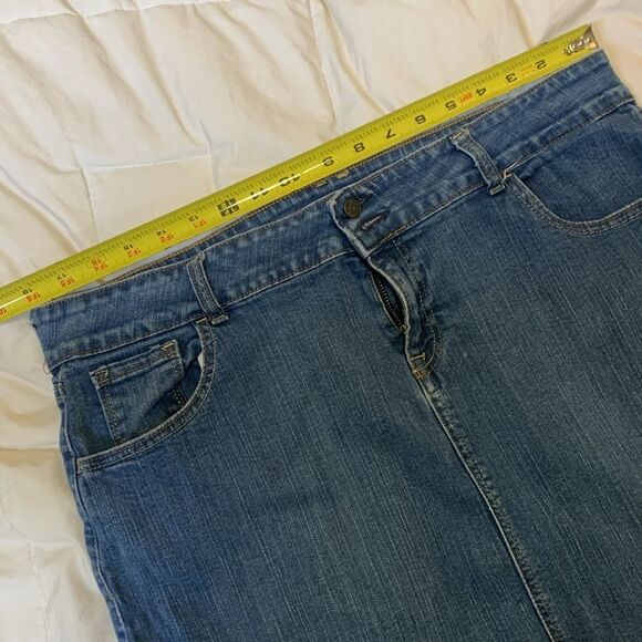 Old Navy Blue Pencil Mini Skirt Casual - Picture 9 of 9